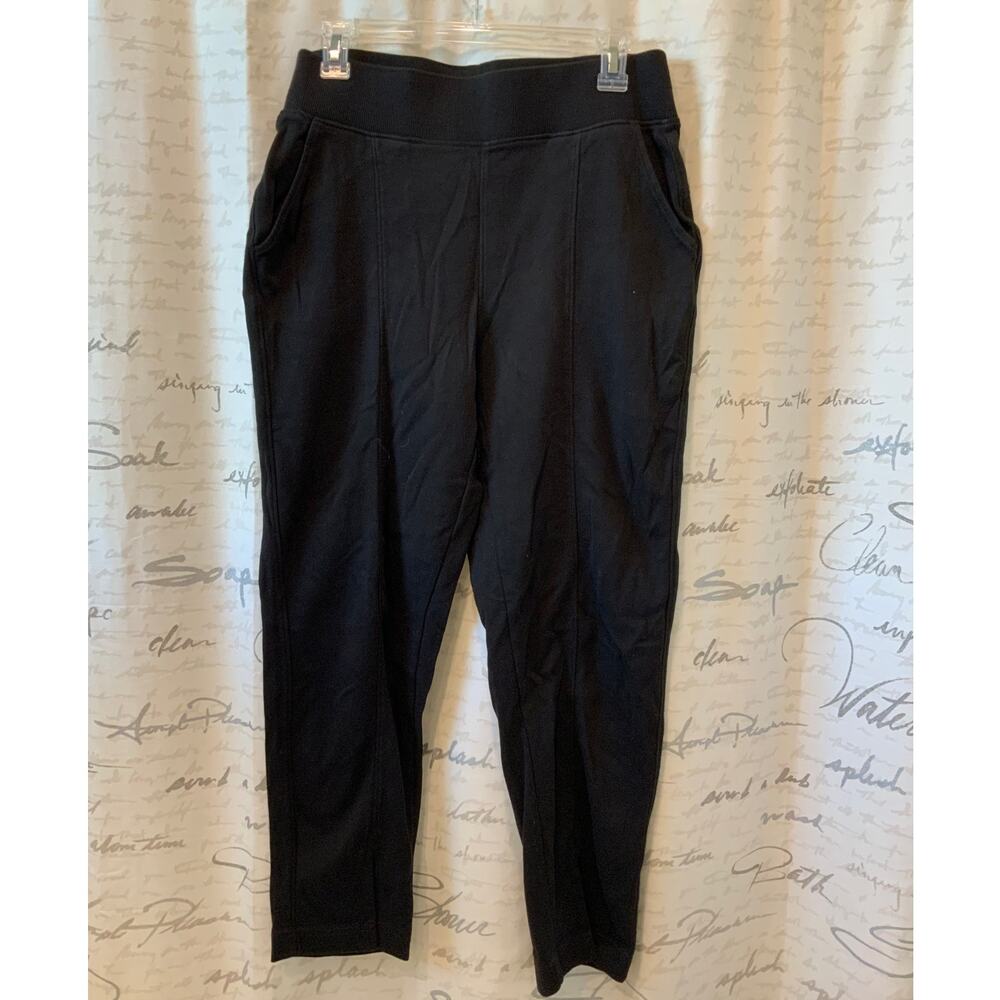 Pact Organic Cotton Straight Leg Sweatpants Black Lounge Pants Medium